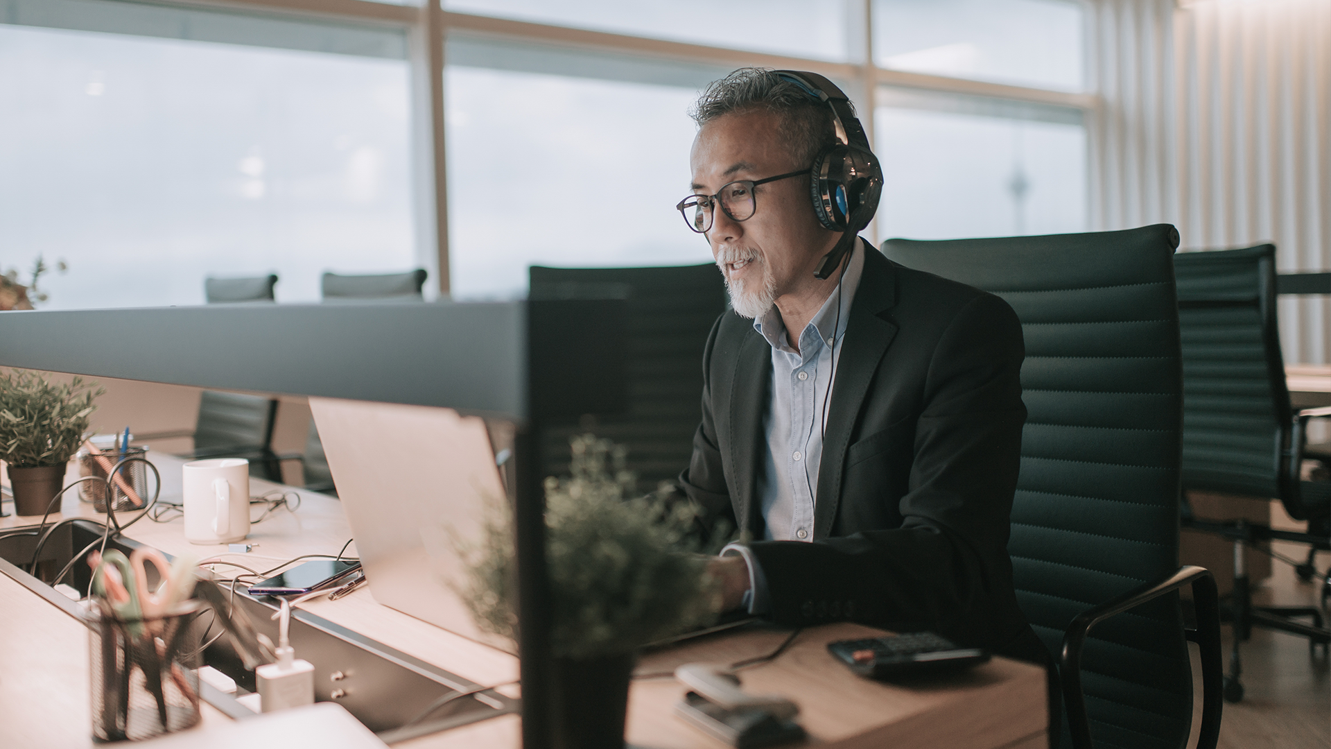 Man working at his desk