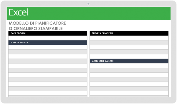 Printable Daily Planner - Italian 