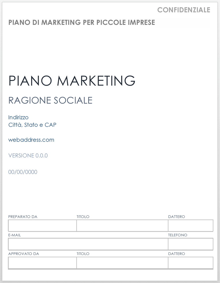 Piano di marketing per piccole imprese